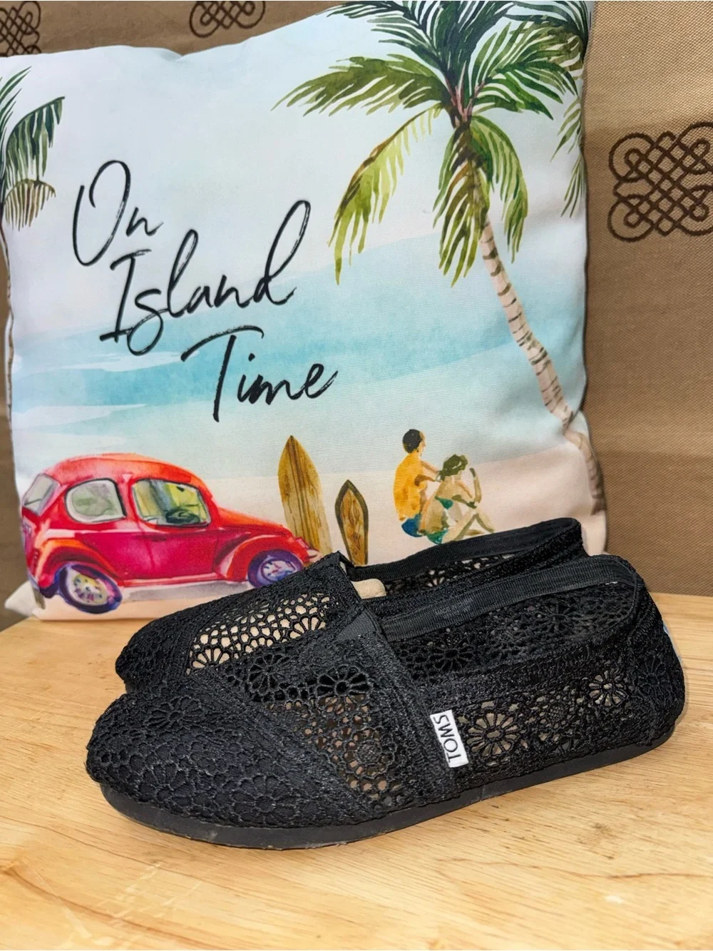 Toms Women'S Alpargata Classic Woven Espadrille Slip-On In Black Size 7
